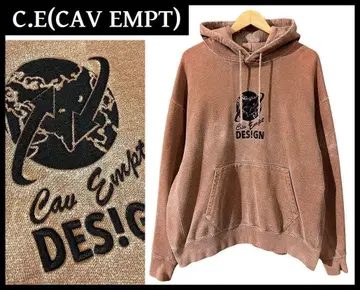 C.E CAV EMPT 빈티지 퇴색 가공 헤비 맨투맨 후드티 L