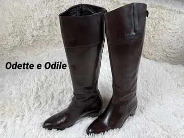 Odette e Odile 천연 가죽 롱 부츠 23.5 브라운