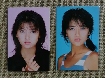 나카야마 미호 라미네이트 카드 2장. (쇼와 레트로)
