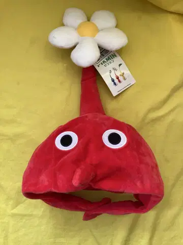 새상품 택 포함 피크민 모자 빨간색 변신 코스프레 할로윈