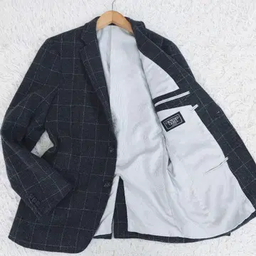 CROWDEED CLOSET 테일러드 자켓 체크 그레이 XL 상당