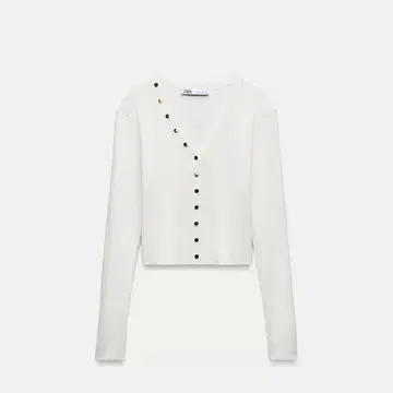 ZARA 골드 버튼 니트탑