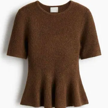 H&M 페플럼 니트 RIB-KNIT PEPLUM TOP