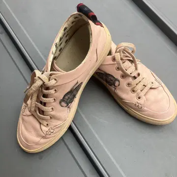 핑크 가죽 스니커즈 Bally 26.5cm