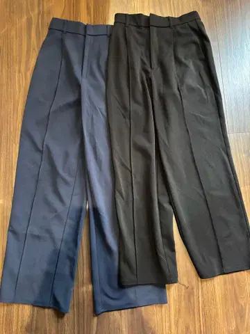 GU 슬랙스 2종 세트 네이비 블랙