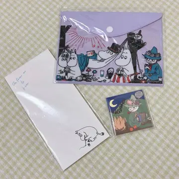 무민 플랫 케이스 편지지 미니 메모장 스너프킨