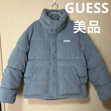 [ 새상품급 ] GUESS 코듀로이 다운 자켓 블루 L 아우터 게스