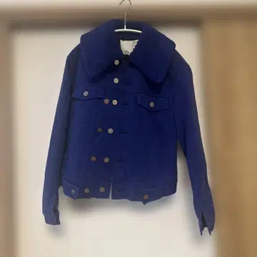 필립림 데님 아우터 보아 옷깃 데님 자켓