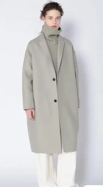 GALERIE VIE 라이트 멜톤 체스터 코트