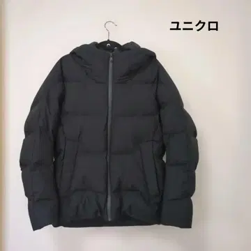 [ 새상품급 ] UNIQLO 심리스 다운 후드티 ( 3D컷 ) 블랙 M
