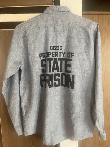 60s 샴브레이 셔츠 프리즈너 감옥 데드스탁