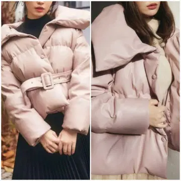 미사용 새상품 택 포함 Her lip to 쉘 다운 자켓 핑크 코지하루