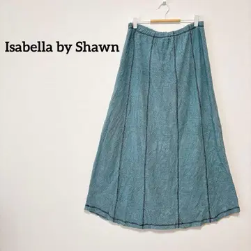 한정판 Isabella by Shawn 플레어 스커트 청록색 롱