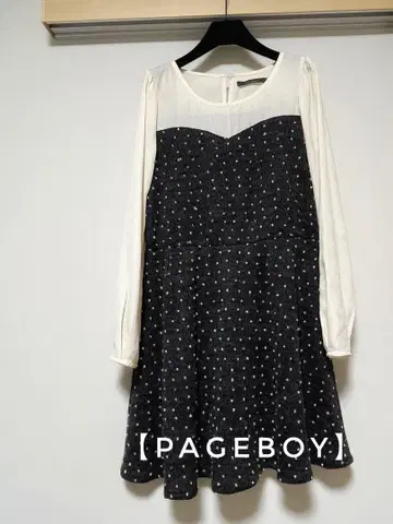 [ PAGEBOY ] 도트 무늬 긴팔 원피스