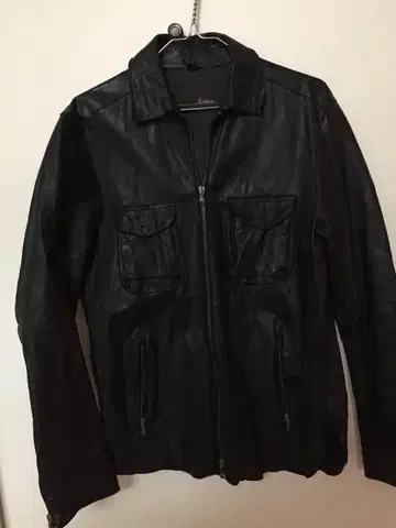Edition 블랙 가죽 자켓