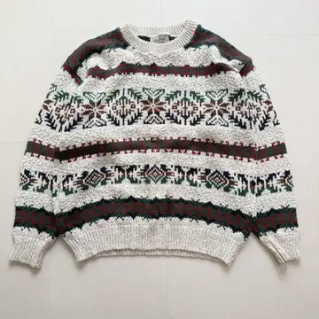 L.L.Bean 80s 로우게이지 니트 코튼 미국제 C739