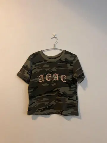 aeae 카모 패턴 반팔 티셔츠