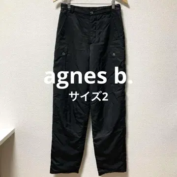 agnes b. 충전솜 버튼 플라이 나일론 카고 팬츠 프랑스제