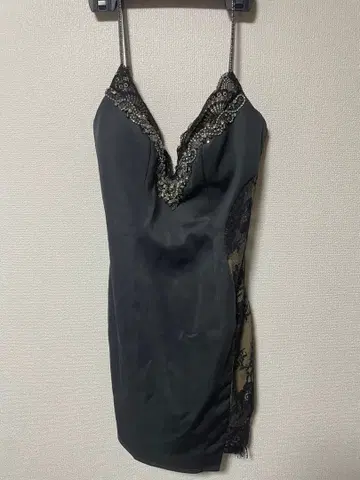 ANGELR 블랙 레이스 드레스 S