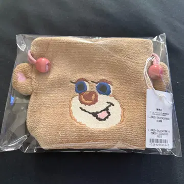 FEILER 곰 얼굴 파우치 베이지