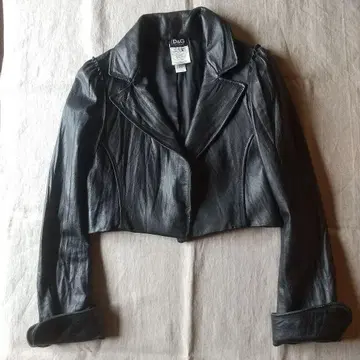 D&G 블랙 가죽 자켓 L
