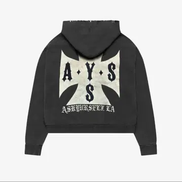 ASKYURSELF Cross Cropped Zip Hoodie