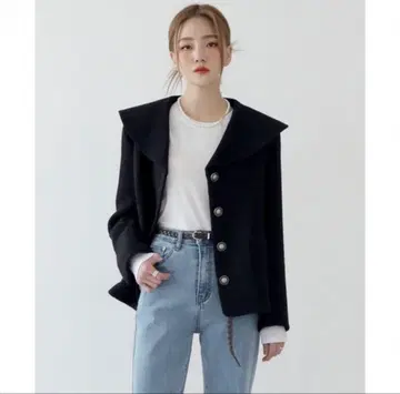 UNE MANSION 세일러 카라 트위드 자켓