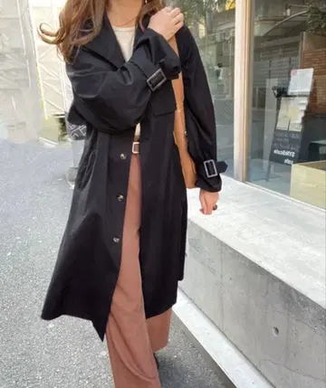 시착만 한 상품 주노아 스탠드 카라 오버 사이즈 코트 XL 네이비