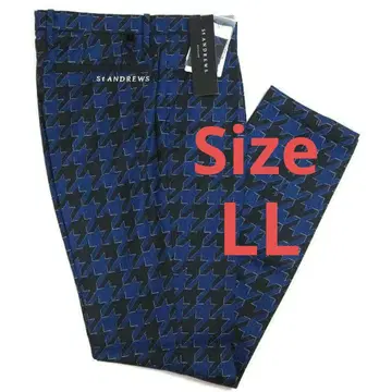 새상품 세인트앤드류스 라메 자카드 팬츠 정가 39,600엔 파랑 LL