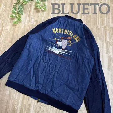 [ 미사용 ] BLUETO 데님 블루종 집업 자켓 점퍼 M 사이즈