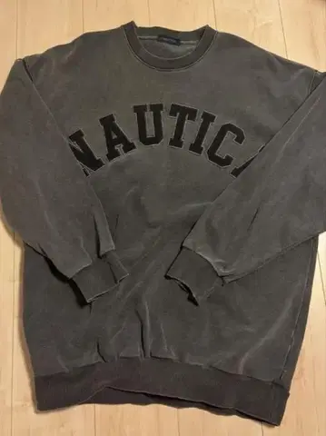 NAUTICA 다크 그레이 맨투맨 L 노티카