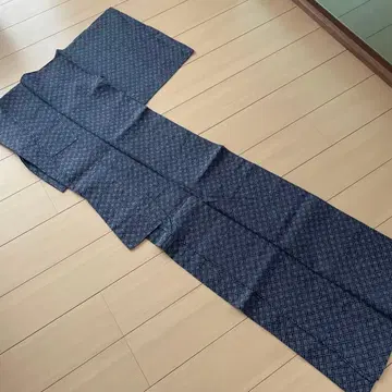 기모노 린넨 능 직물 네이비