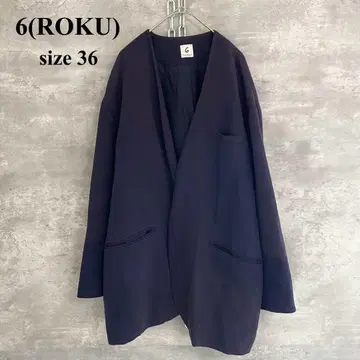페이드감 발군 6(ROKU) 린넨 혼합 자켓 겉옷 네이비 36
