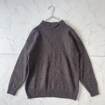 유나이티드 애로우즈 계열 캐시미어 모크넥 풀오버 니트 브라운