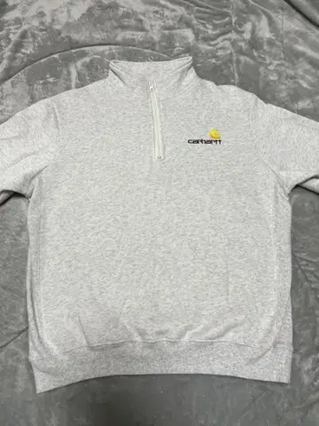 Carhartt 그레이 하프 지퍼 트레이닝복