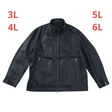테토옴므 TETE HOMME 스탠드 카라 가죽 블루종 6ta