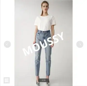 MOUSSY 마우지 MVS 스키니 데님 팬츠 데미지 가공