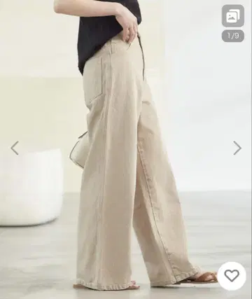 플라주 가공 데님 팬츠