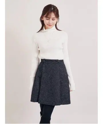 하루히로인 트위드 미니 스커트