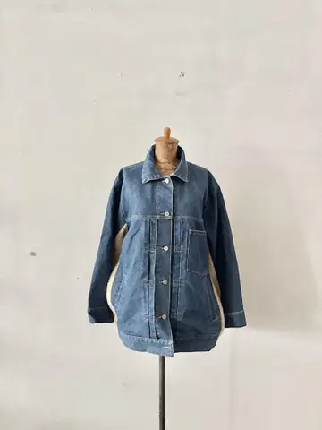 BLANC basque 데님 보아 자켓