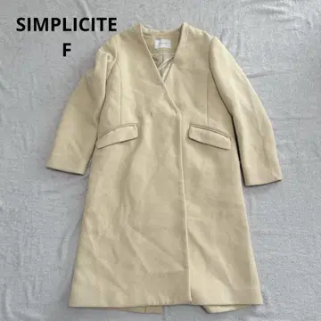 SIMPLICITE [ F ] 노카라 롱 코트 라이트 베이지