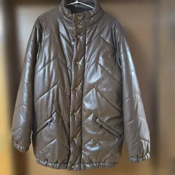 XL 맥대디 인조 가죽 다운 자켓