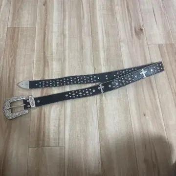 장식 벨트 스팽글 블랙