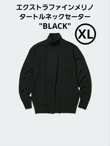 엑스트라 파인 메리노 터틀넥 스웨터 (긴팔) 컬러 09 BLACK
