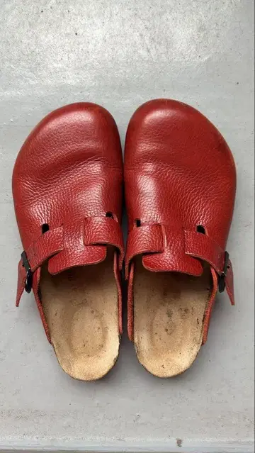 BIRKENSTOCK 빌켄 빨간색 가죽 made in Germany