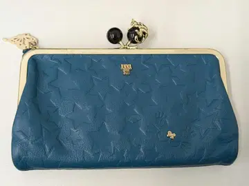 ANNA SUI 귀엽고 세련된 플레이잉 캣 가마구치 접이식 지갑