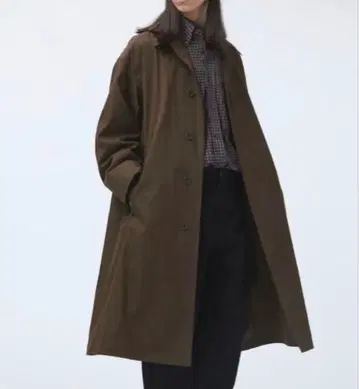 UNIQLO U 유니클로 유 오버 사이즈 스텐카라 코트 브라운 S