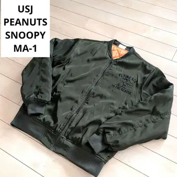 PEANUTS 스누피 MA-1 FLYING ACE 아우터 블루종
