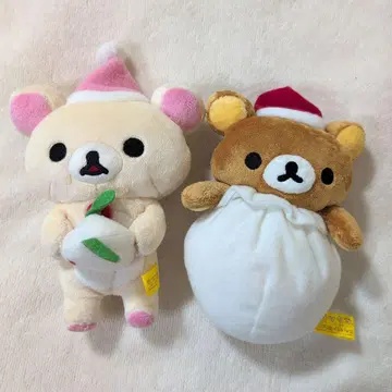 리락쿠마 코리락쿠마 봉제 인형 늘어지는 겨울 편지 크리스마스