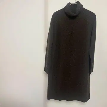 다크 브라운 터틀넥 니트 원피스